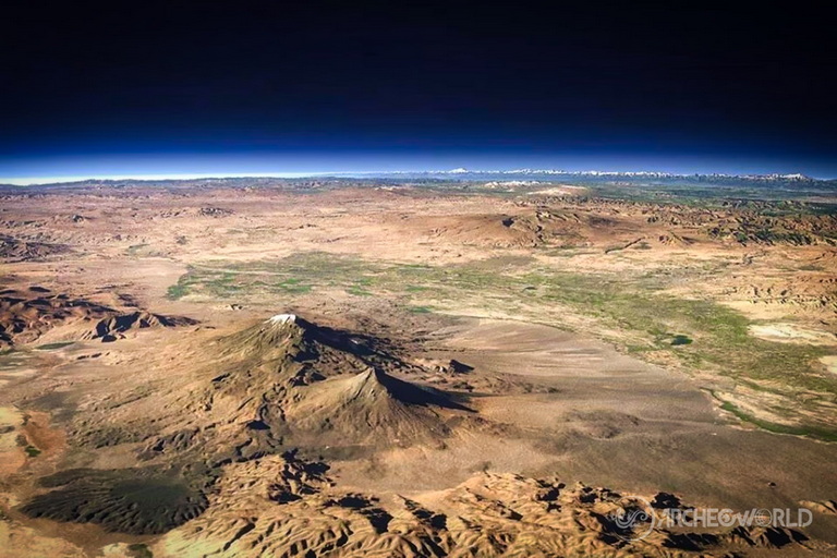 Il massiccio dell'Ararat visto da satellite